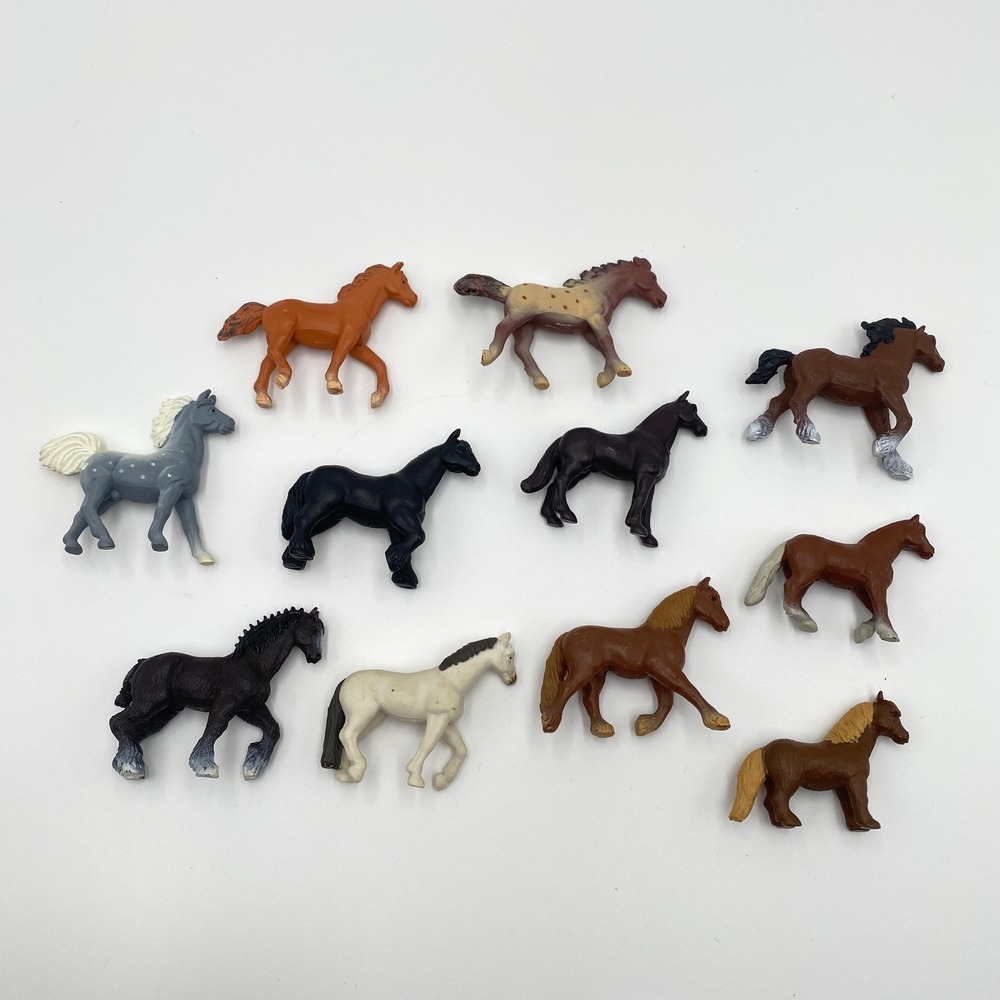 Safari Ltd.‎ Horse Breeds Figurines Lot of 11 Miniature Horses Animal Toys 2"
